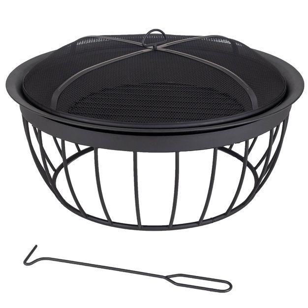 Mason 30&#34; Round Wood Burning Fire Pit - Pleasant Hearth | Target