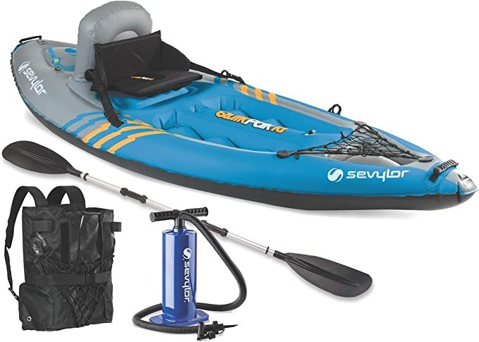 Sevylor Quikpak K1 1-Person Kayak Blue, 8'7" x 3' | Amazon (US)