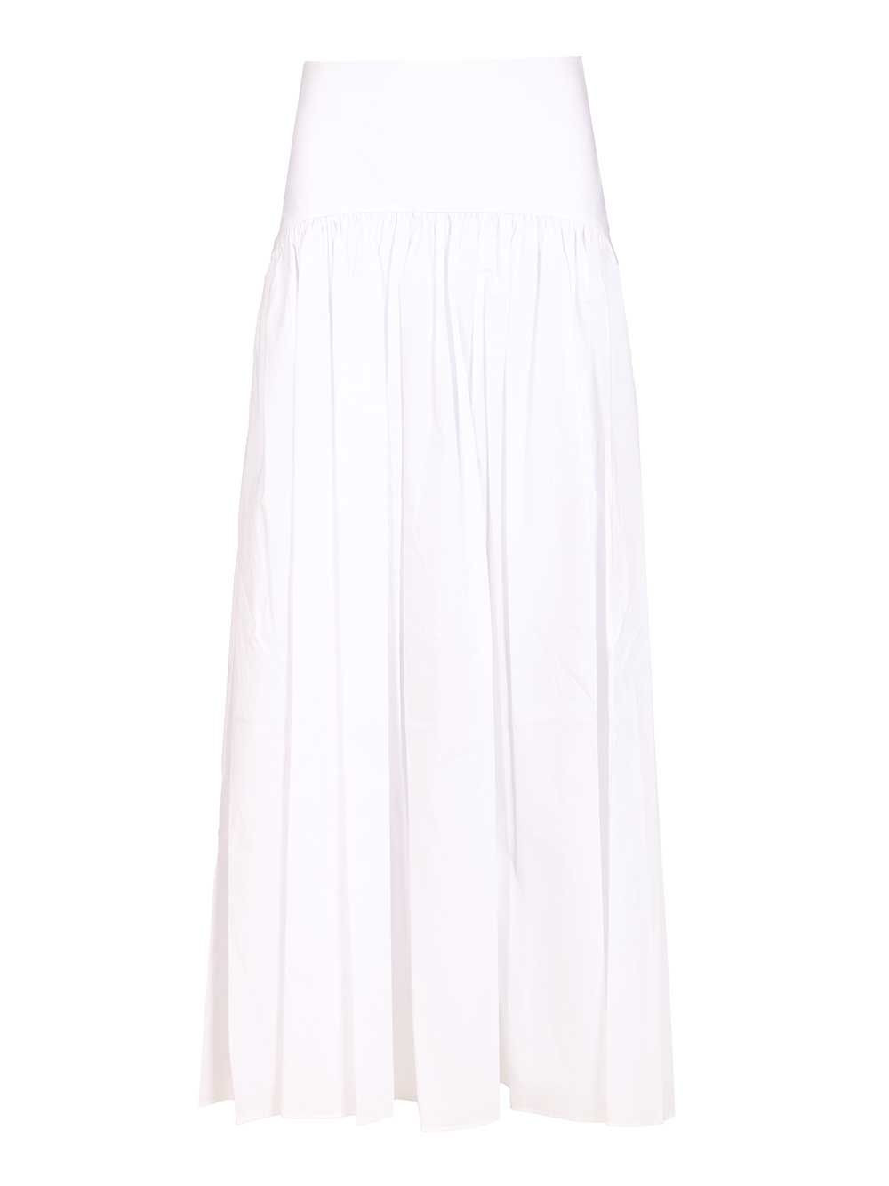 Staud Procida skirt in cotton poplin White Co Ea - Women | Italist.com US