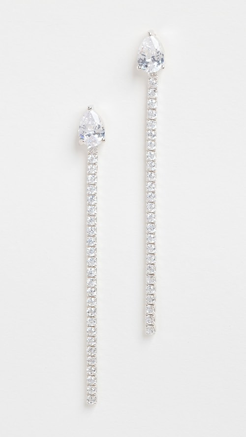 By Adina Eden Colored Teardrop Tennis Drop Stud Earrings | SHOPBOP | Shopbop