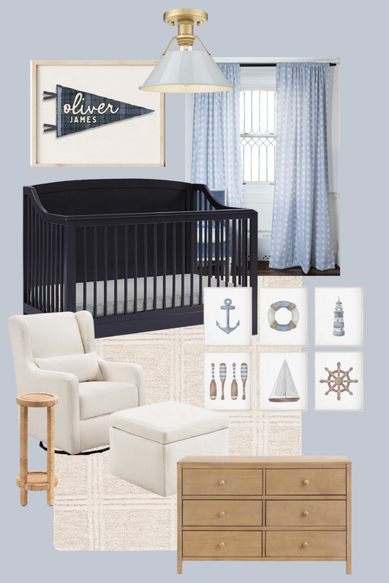 Boys nursery, blue and white nursery, nursery furniture, nursery decor, nautical themed nursery 

#LTKBaby #LTKHome #LTKKids
