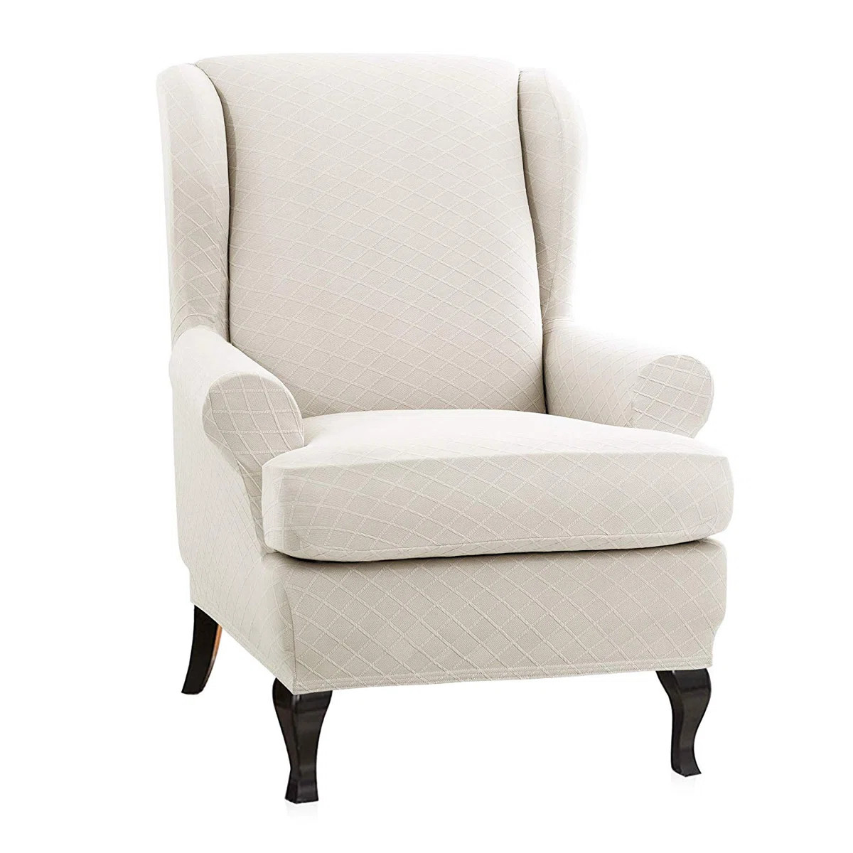 Red Barrel Studio® Super Stretch T-Cushion Wingback Slipcover & Reviews | Wayfair | Wayfair North America