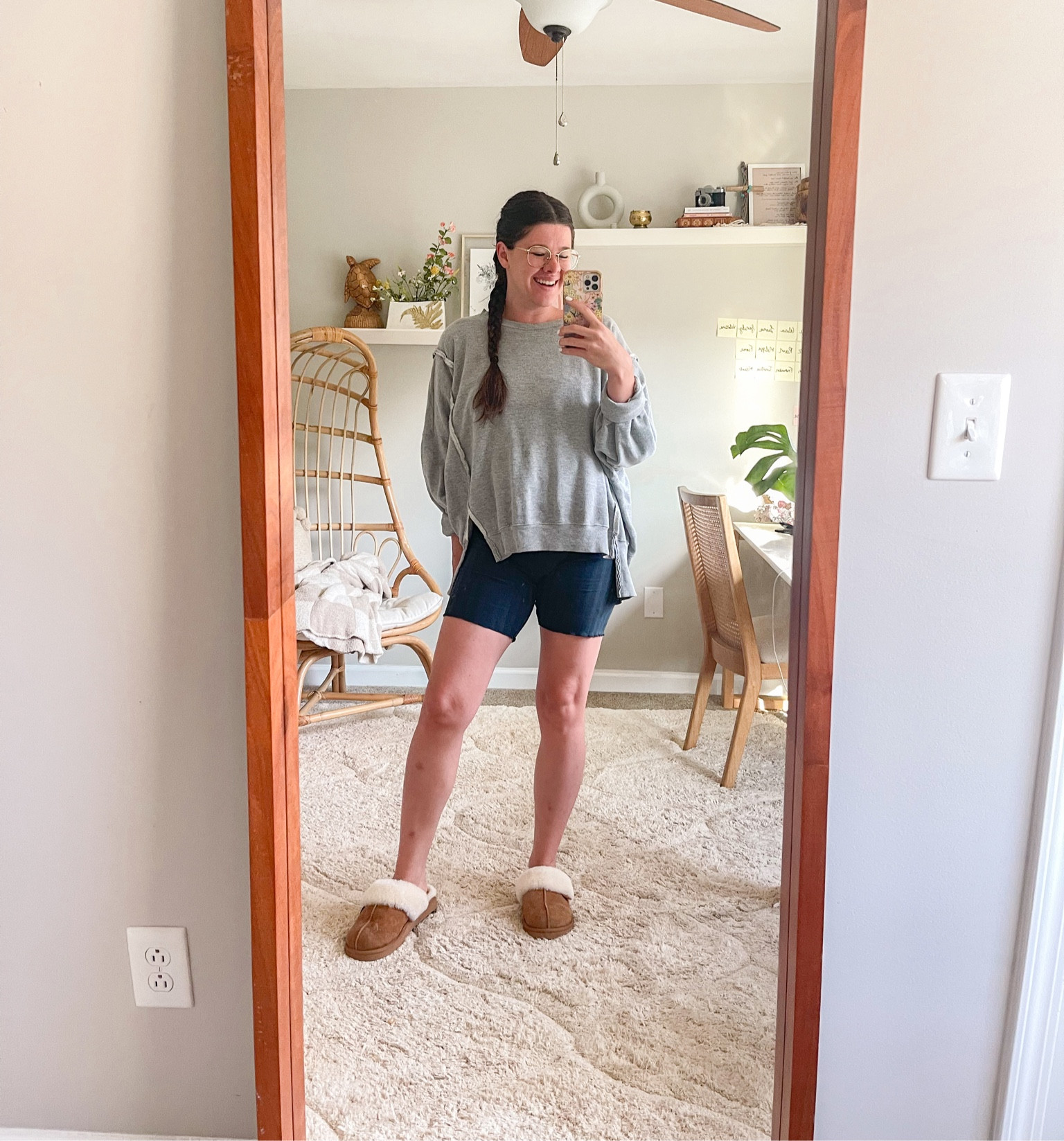 Cozy work from home outfit! Love my grey Free People Canden sweatshirt 🫶🏻 

#LTKworkwear