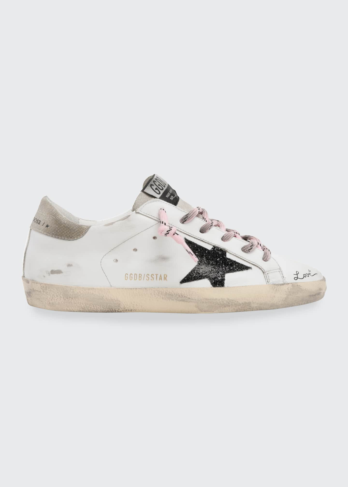 Golden Goose Superstar Love Glitter Low-Top Sneakers | Bergdorf Goodman