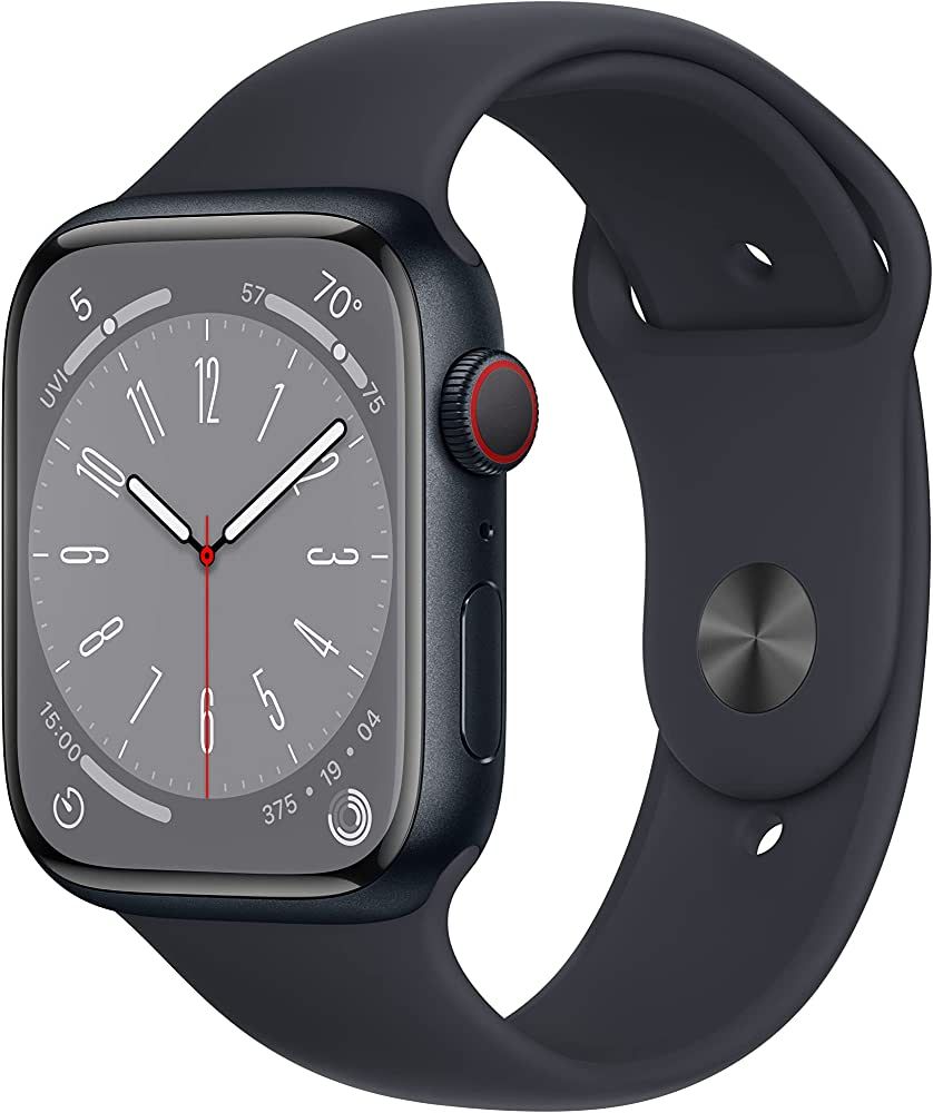 Apple Watch Series 8 [GPS + Cellular 45mm] Smart Watch w/Midnight Aluminum Case with Midnight Spo... | Amazon (US)
