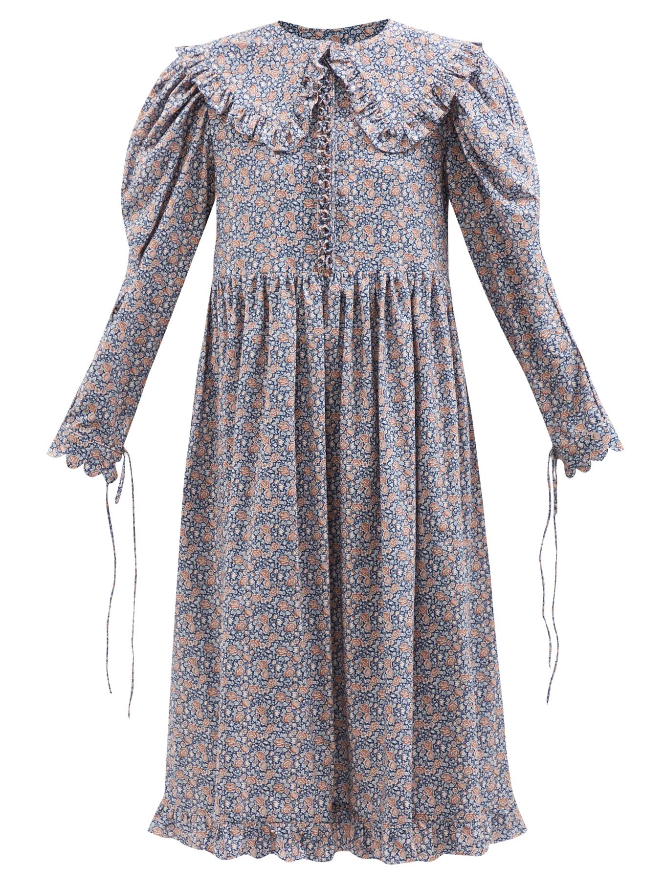 Lisi floral-print cotton-corduroy midi dress | Horror Vacui | Matches (US)
