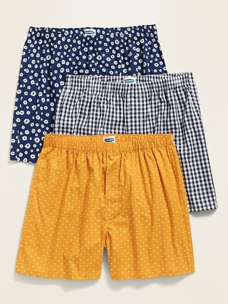 Patterned Poplin Boxers 3-Pack for Men | Old Navy (US)