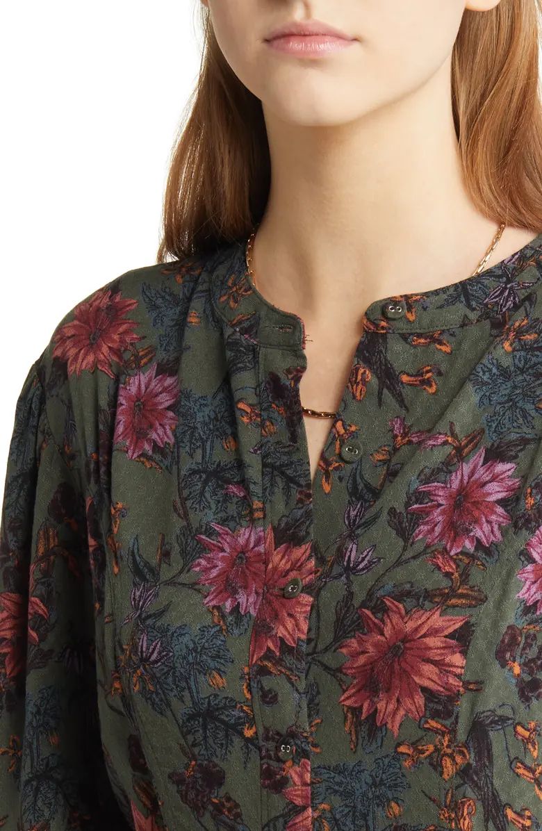 Floral Print Long Sleeve Shirtdress | Nordstrom