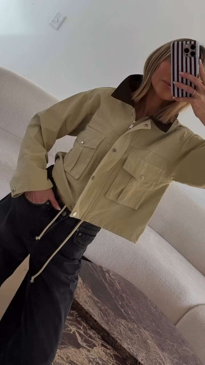 Cropped Jacket season🫶🏼Wearing a small in both! 

 #LTKdayinmylife #LTKgrwm #LTKootd