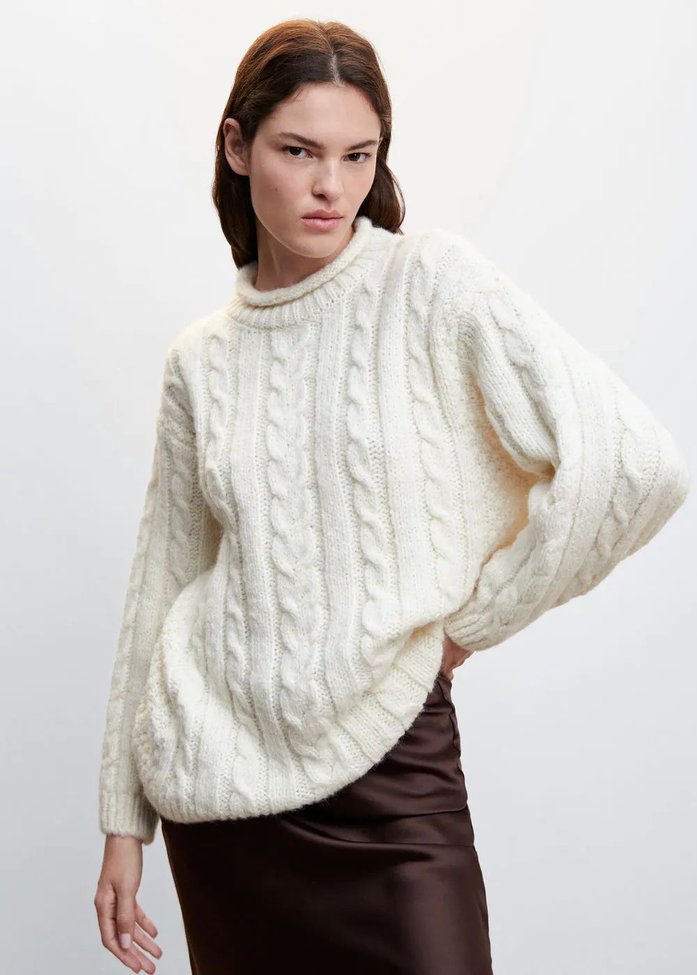 Braided wool sweater -  Women | Mango United Kingdom | MANGO (UK)