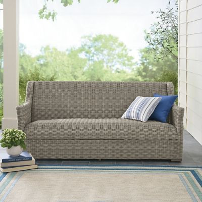 Montville Wicker Outdoor Sofa | Grandin Road | Grandin Road