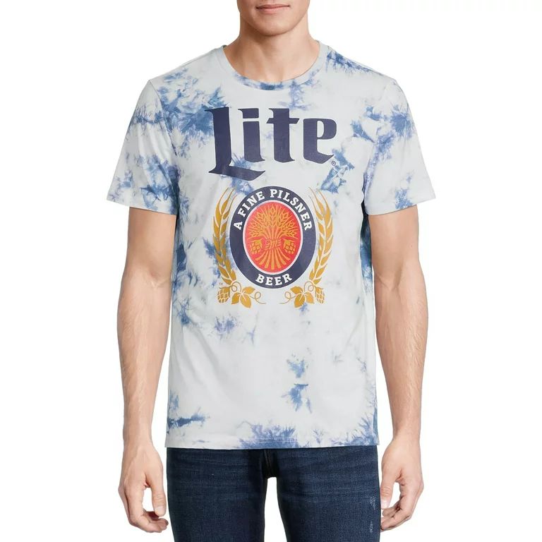 Miller Lite Men's & Big Men's Tie Dye Graphic T-Shirt with Short Sleeves | Walmart (US)