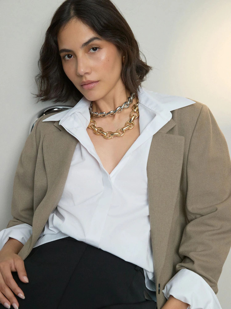 Buy Gold Tone/Silver Tone Chunky Chain Layered Necklace from Next Belgium | Next EU