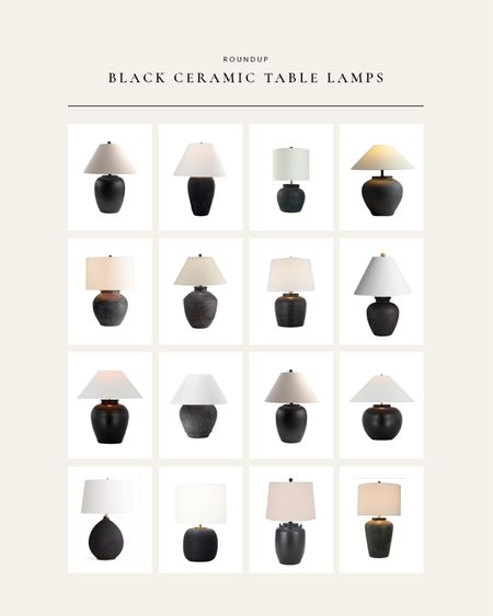 Roundup: Black Ceramic Table Lamps for any budget! 

#LTKstyletip #LTKhome