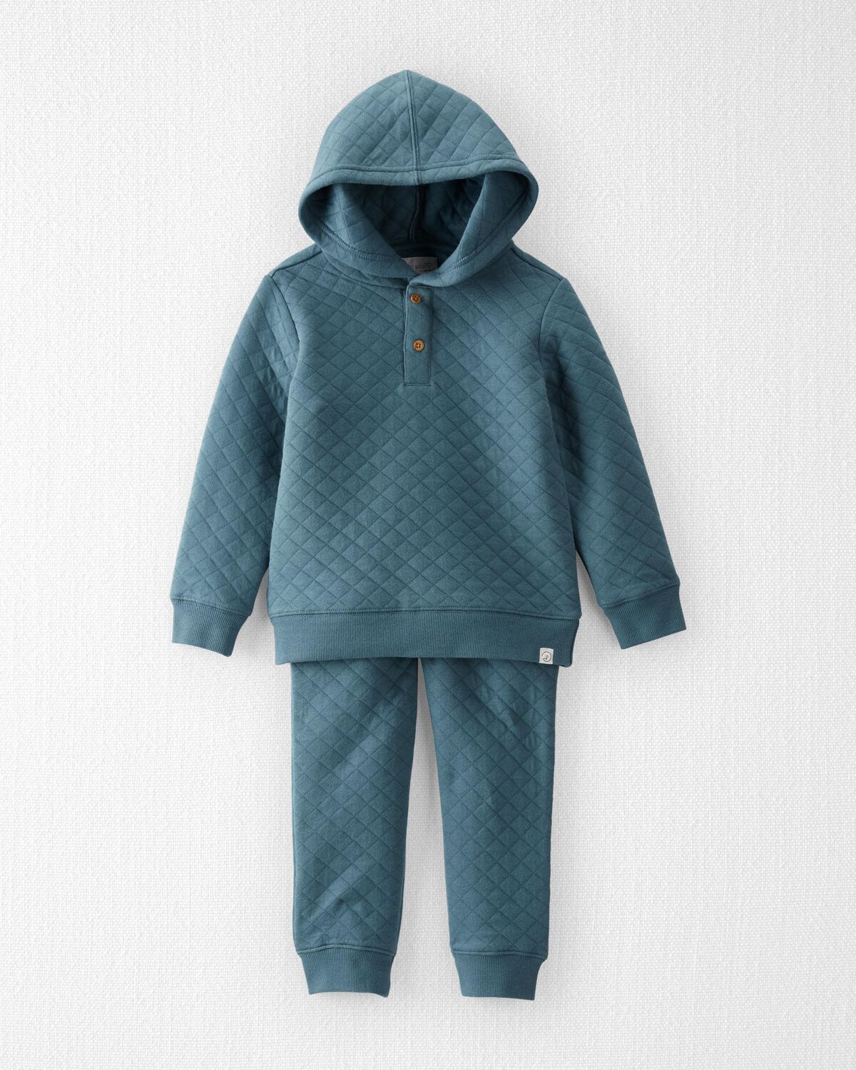Brooklyn Blue Toddler 2-Piece Quilted Hoodie Set Made With Organic Cotton | oshkosh.com | OshKosh B'gosh
