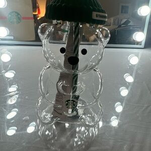 Starbucks Green-Lidded Bear Tumbler with Straw | Poshmark