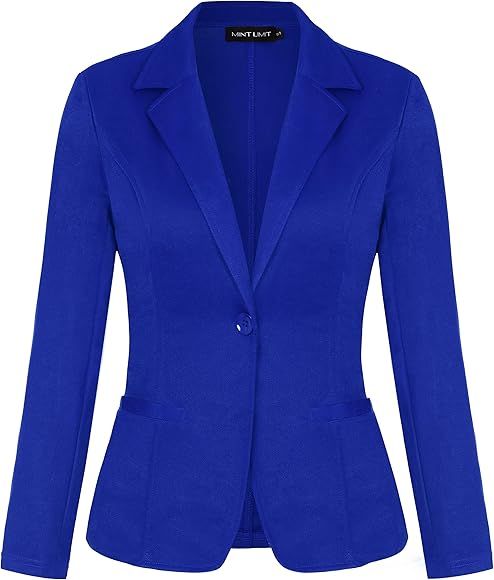 MINTLIMIT Blazers for Women Casual Long Sleeve Button Front Blazer Work Office Blazers Jacket wit... | Amazon (US)