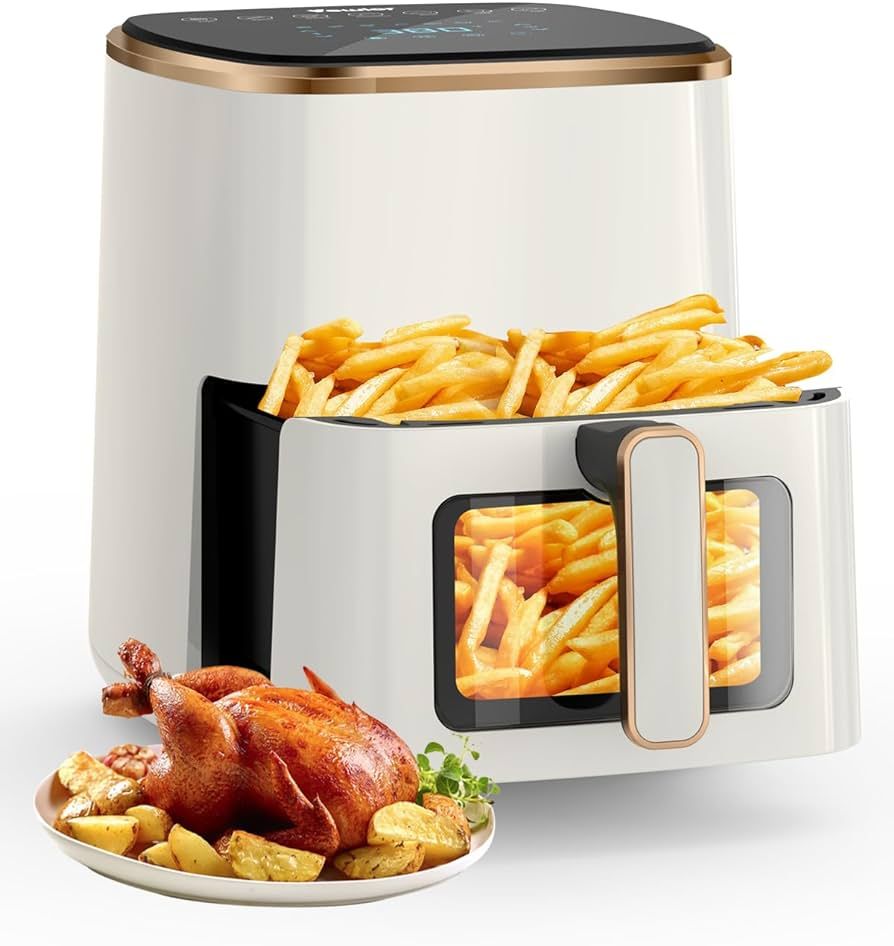 VEWIOR Air Fryer, 5.3Qt Airfyer with Viewing Window, 7 Custom Presets Large Air Fryer Oven with S... | Amazon (US)