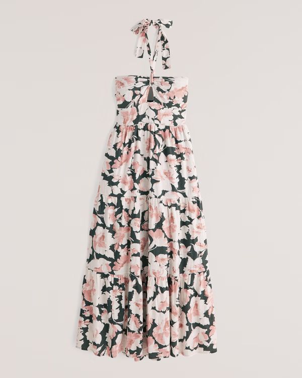 Knotted Halter Maxi Dress | Abercrombie & Fitch (US)