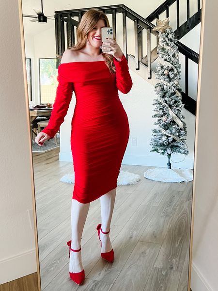 Holiday outfit from amazon. Red dress. Holiday dress. Christmas party outfit. 

#LTKSeasonal #LTKHoliday #LTKstyletip