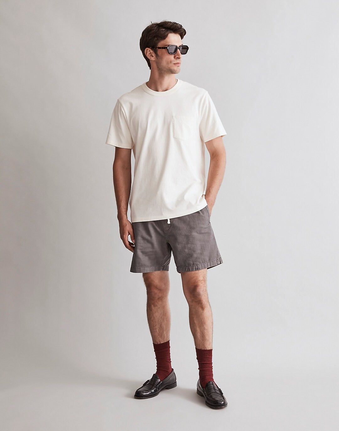 Garment-Dyed Allday Crewneck Pocket Tee | Madewell