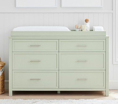 Camden 6-Drawer Dresser &amp; Topper Set (56w x 19d") | Pottery Barn Kids