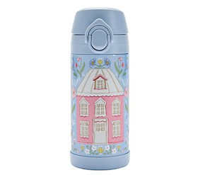 Blue Dollhouse Floral Mackenzie Water Bottle | Pottery Barn Kids
