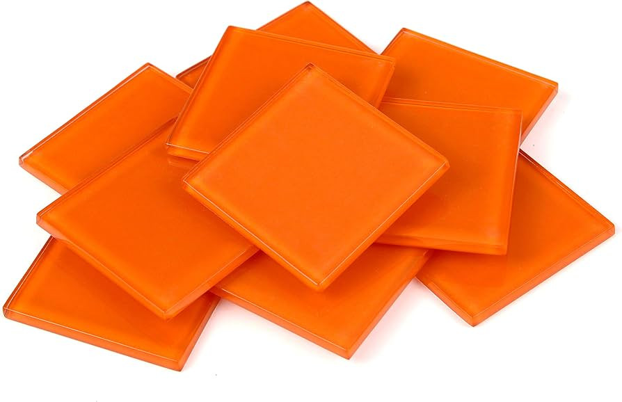 Amazon.com: Milltown Merchants™ 1.8 Inch (48mm) Orange Crystal Mosaic Tile - Bulk Glass Mosaic ... | Amazon (US)