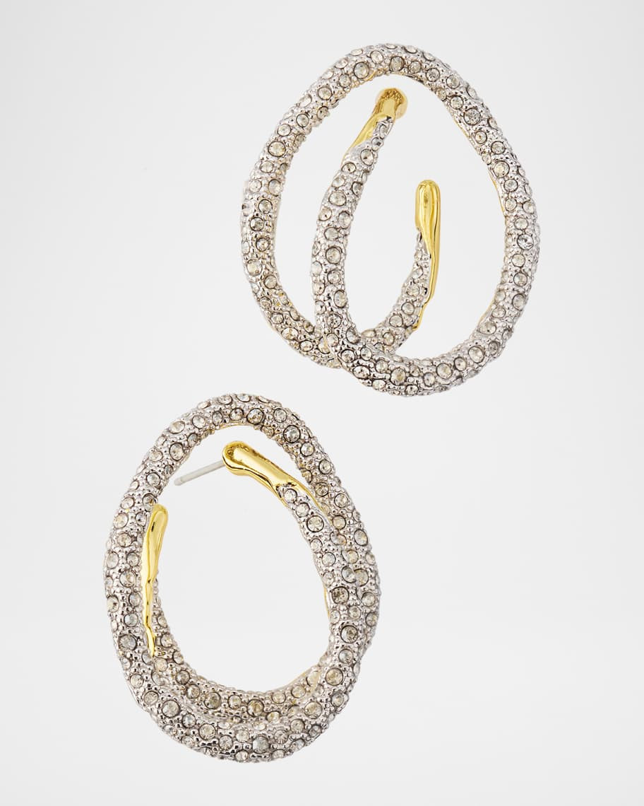 Alexis Bittar Solanales Crystal Spiral Post Earrings | Neiman Marcus