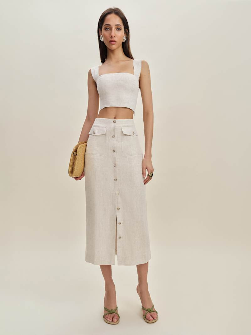 Britt Linen Skirt | Reformation (Global)