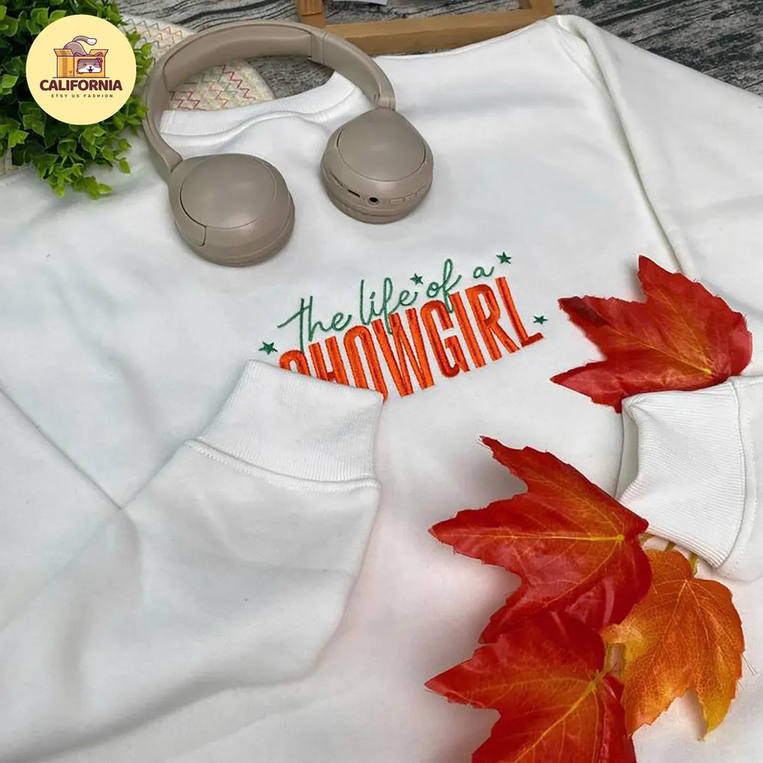 Embroidered Showgirl Shirt, Orange Show Girl Shirt, Showgirl Era Shirt, Gift for Her, the Life of... | Etsy (US)