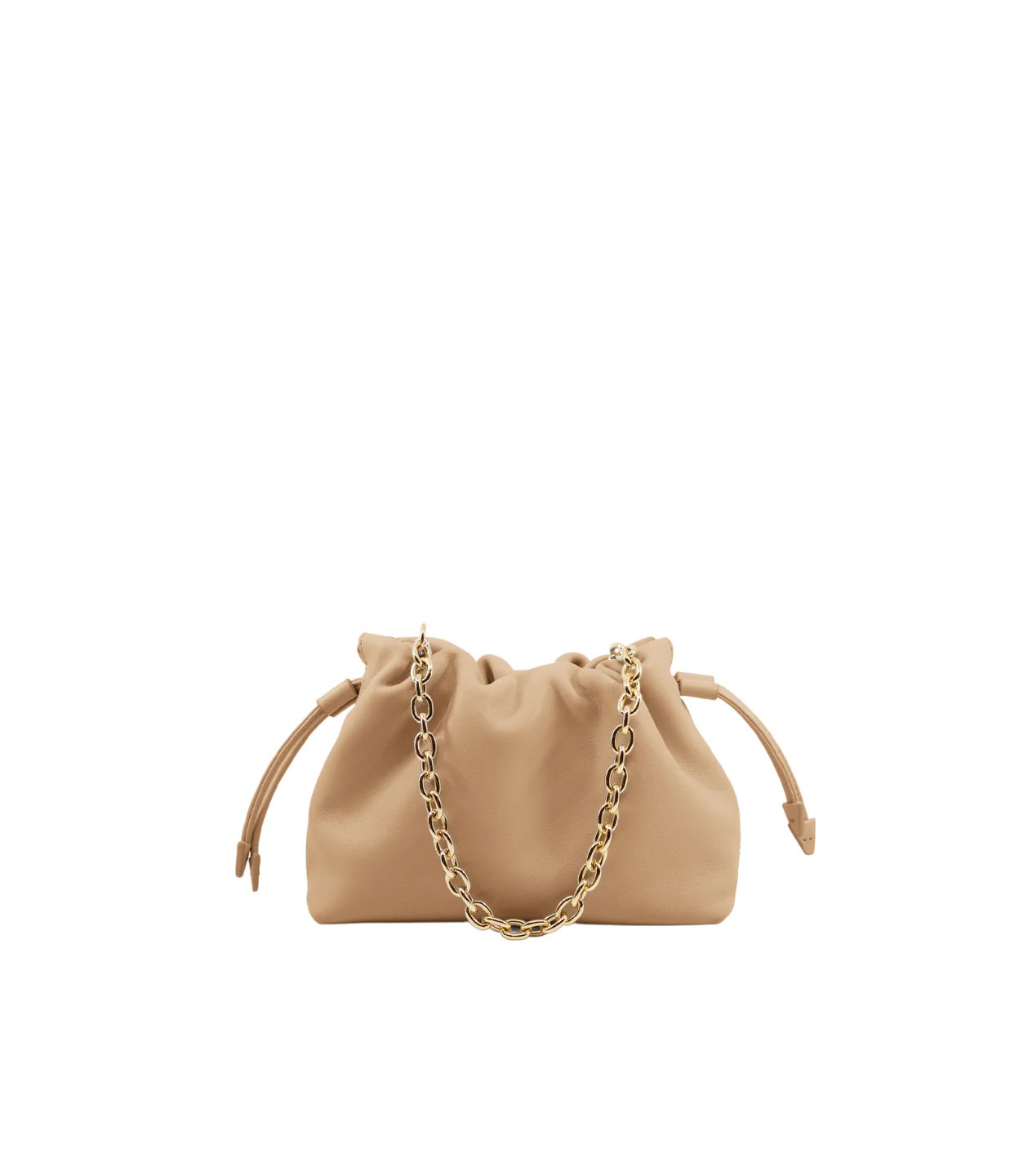 Alexandra Petite Drawstring Bag in Beige | Mode Sportif