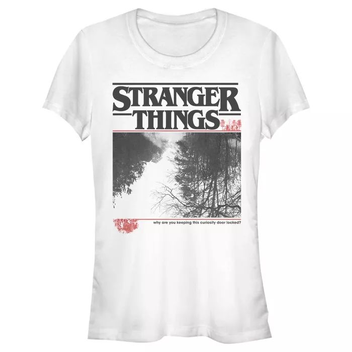 Junior's Stranger Things Curiosity Door Locked T-Shirt | Target