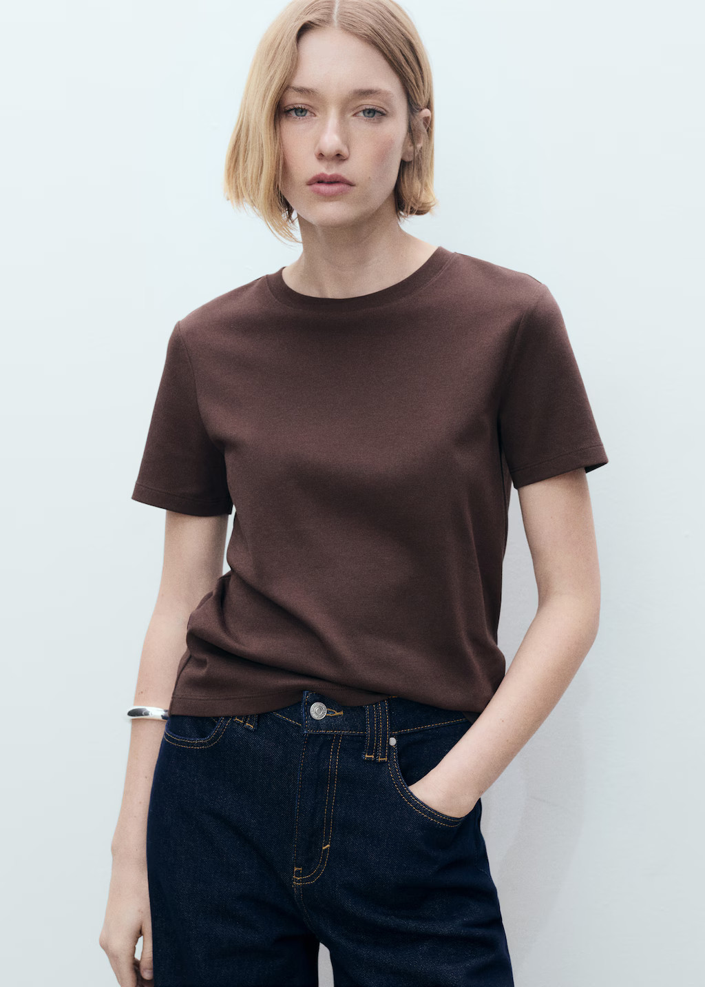 Cotton short-sleeved t-shirt - Women | MANGO United Kingdom | MANGO (UK)