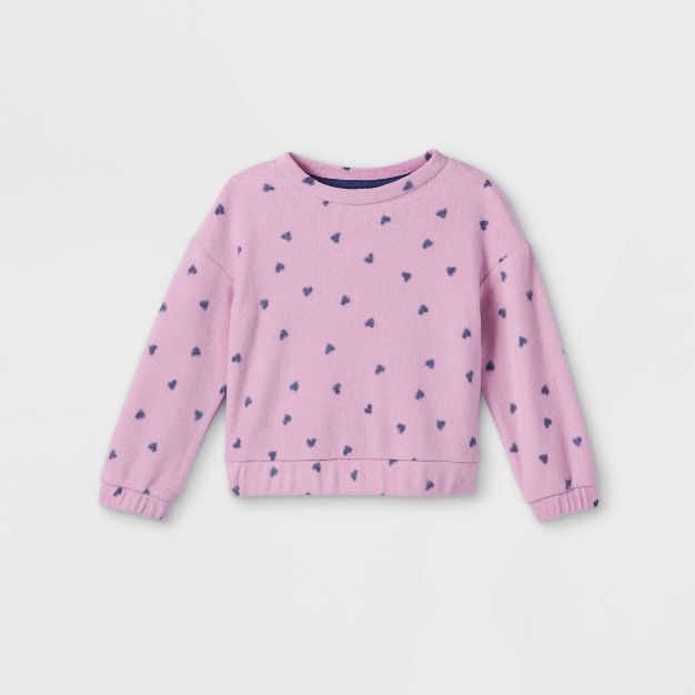 Toddler Girls' Soft Fleece Pullover Sweatshirt - Cat & Jack™ | Target