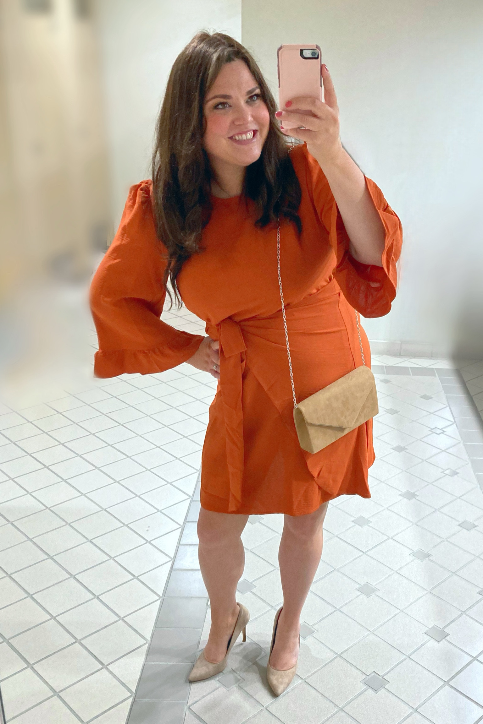 Orange 🍊 you glad you went bold with this dress?! 

#LTKfindsunder100 #LTKfindsunder50 #LTKmidsize