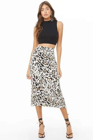Leopard Print Midi Skirt | Forever 21 (US)