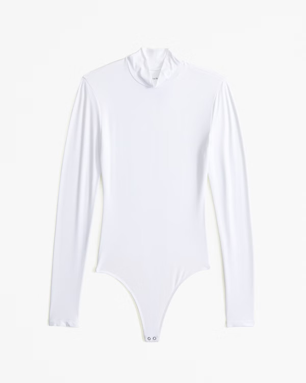 Soft Matte Seamless Long-Sleeve Mockneck Bodysuit | Abercrombie & Fitch (US)