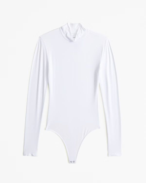 Soft Matte Seamless Long-Sleeve Mockneck Bodysuit | Abercrombie & Fitch (US)