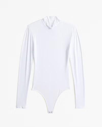 Soft Matte Seamless Long-Sleeve Mockneck Bodysuit | Abercrombie & Fitch (US)