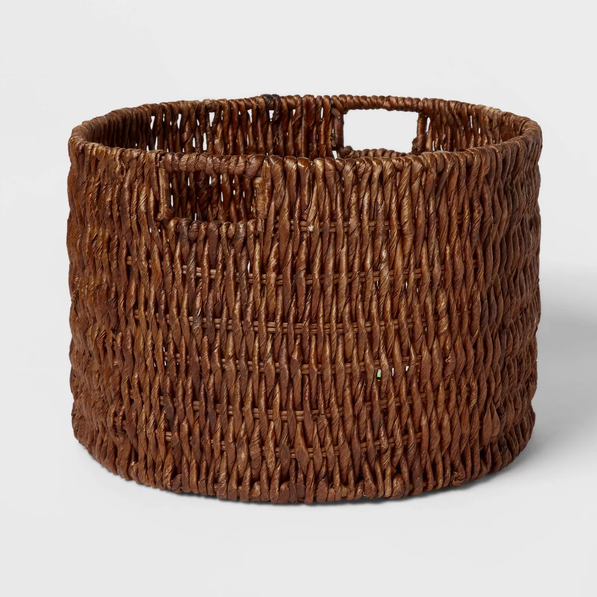 Woven Banana Bark Floor Basket - Brightroom™: Blanket Storage, Wicker Decorative Basket, Round,... | Target