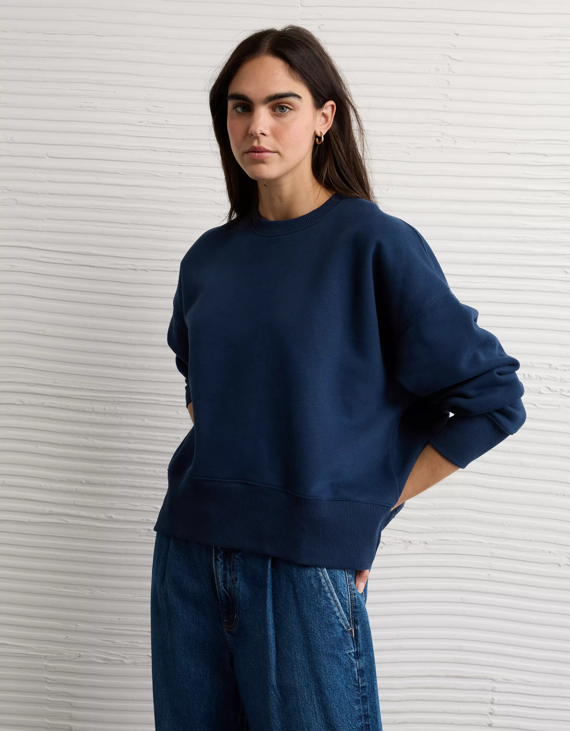AE Everyday Luxe Oversized Sweatshirt | American Eagle Outfitters (US & CA)