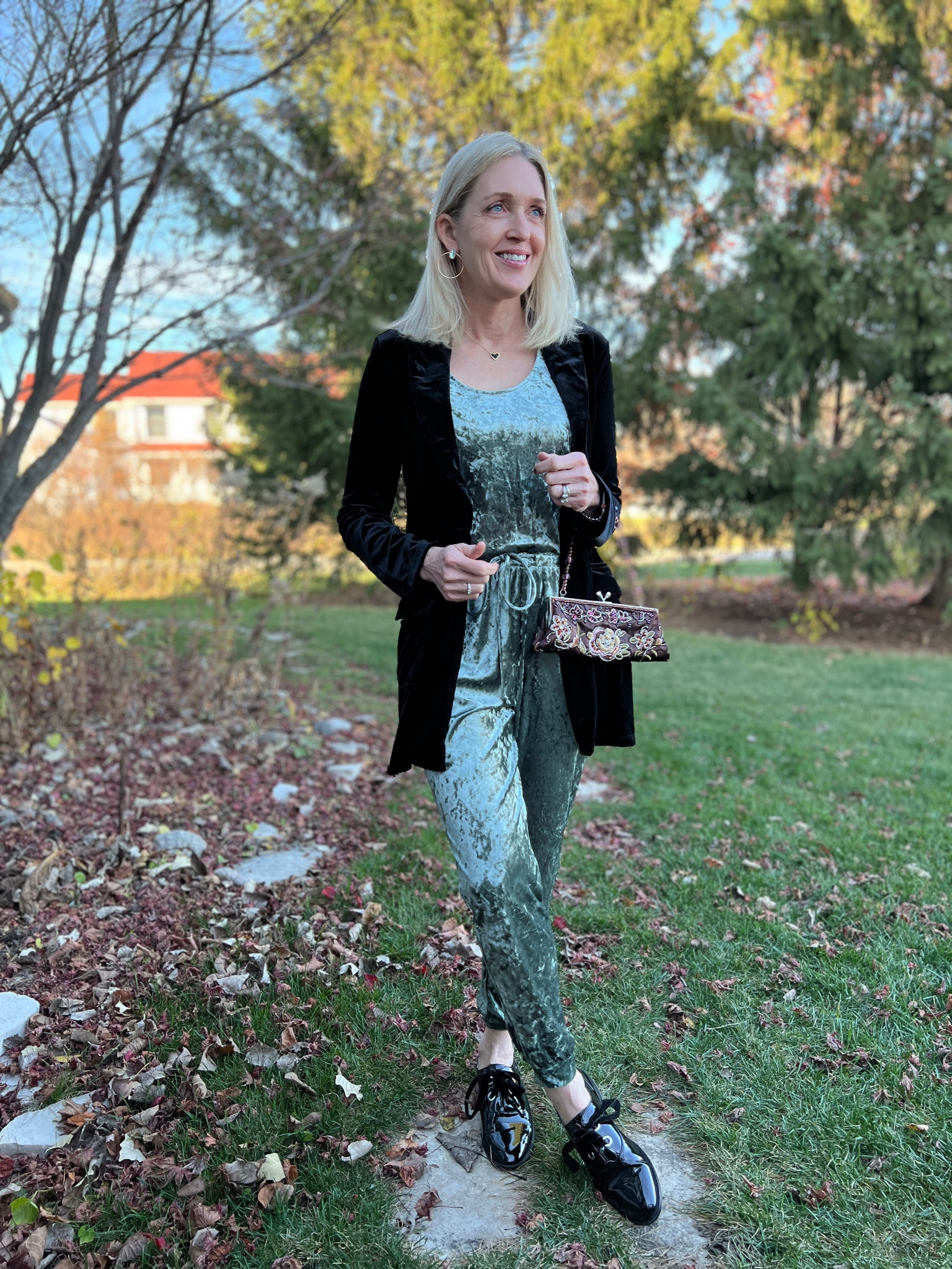 GIbsonlook glam collection. Olive velvet jumpsuit, black velvet blazer.

Use code DOUSED10 for 10% off at Gibsonlook.

#LTKHoliday #LTKunder100 #LTKstyletip