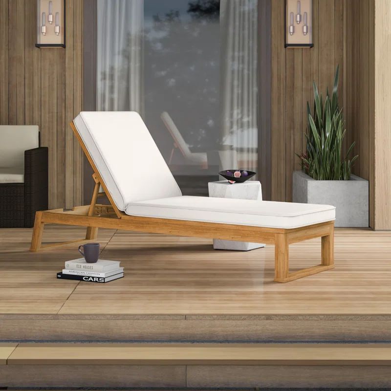 Faunce Reclining Chaise Lounge with Cushion | Wayfair North America