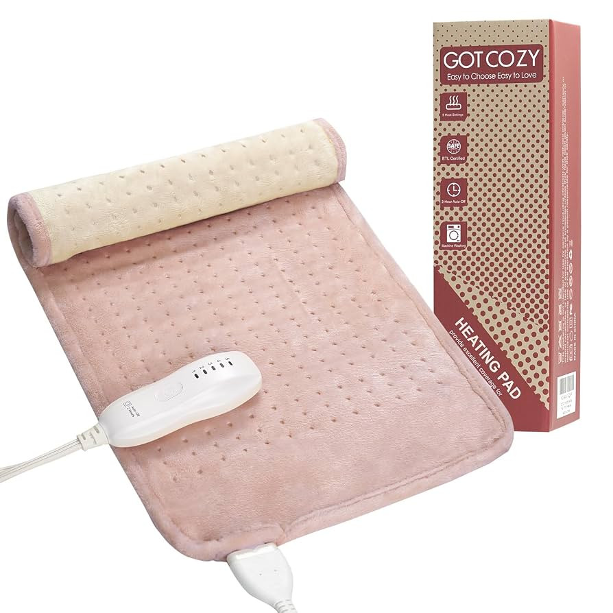 GOTCOZY Heating Pad for Back Pain Relief & Cramps,Electric Heating Pads for Neck and Shoulders wi... | Amazon (US)
