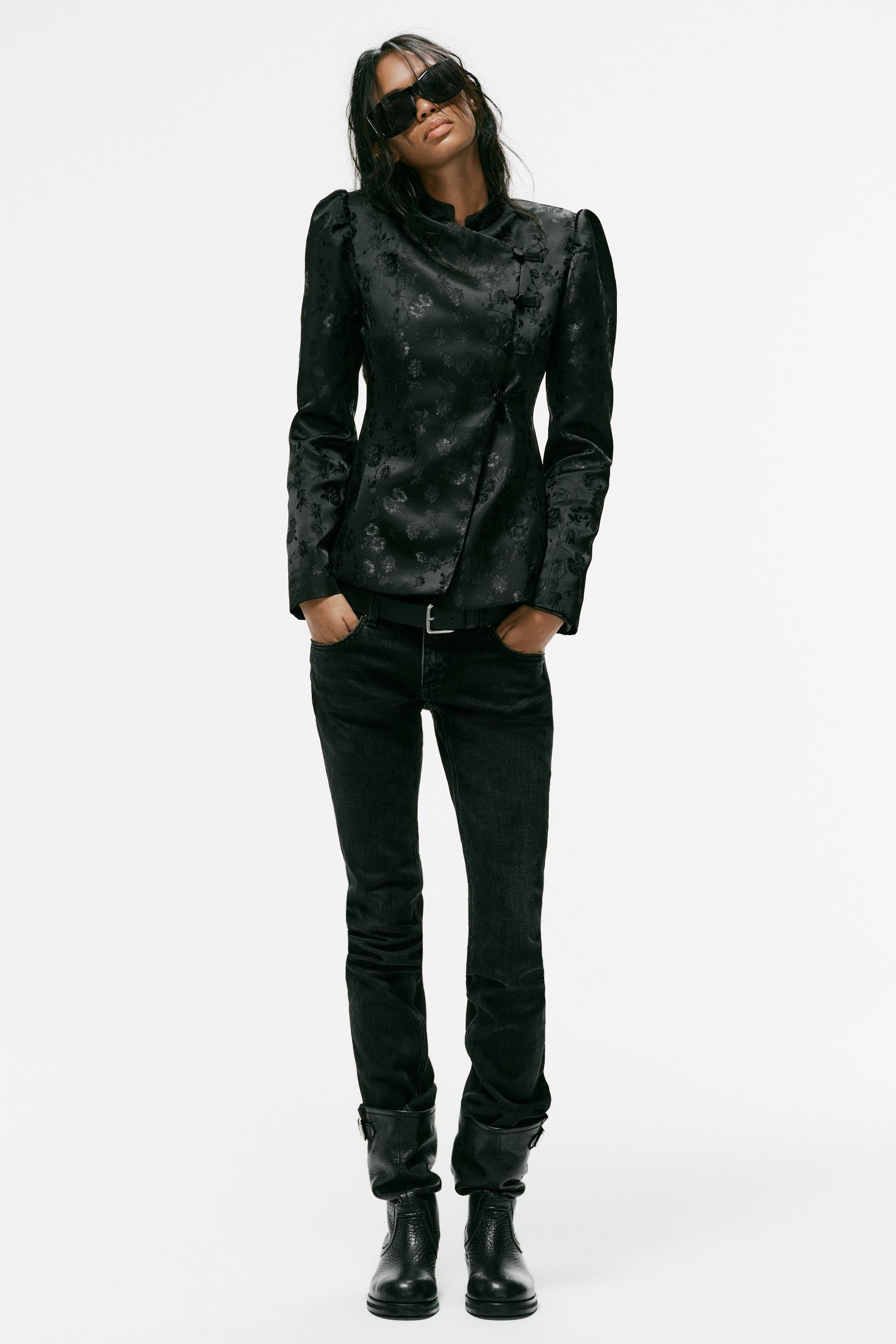 JACQUARD BLAZER WITH FROG FASTENING | Zara US
