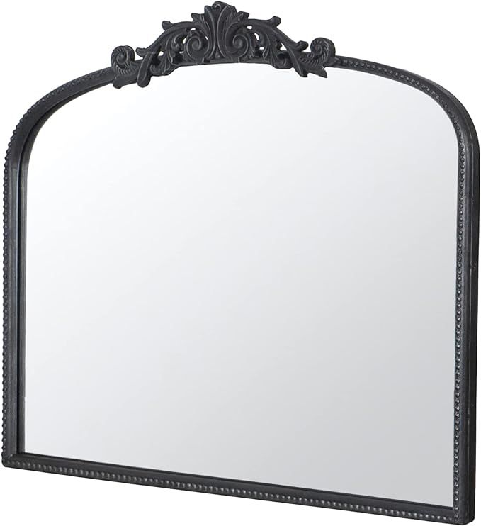 Amazon.com: A&B Home Arched Vertical Mirror-Wall Mirror with Black Metal Frame,40"x31" Large Arch... | Amazon (US)