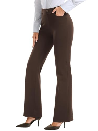Stelle Women 28"/30"/ 32" Bootcut Dress Pants Business Casual Work Pants with Pockets Pull On Reg... | Amazon (US)