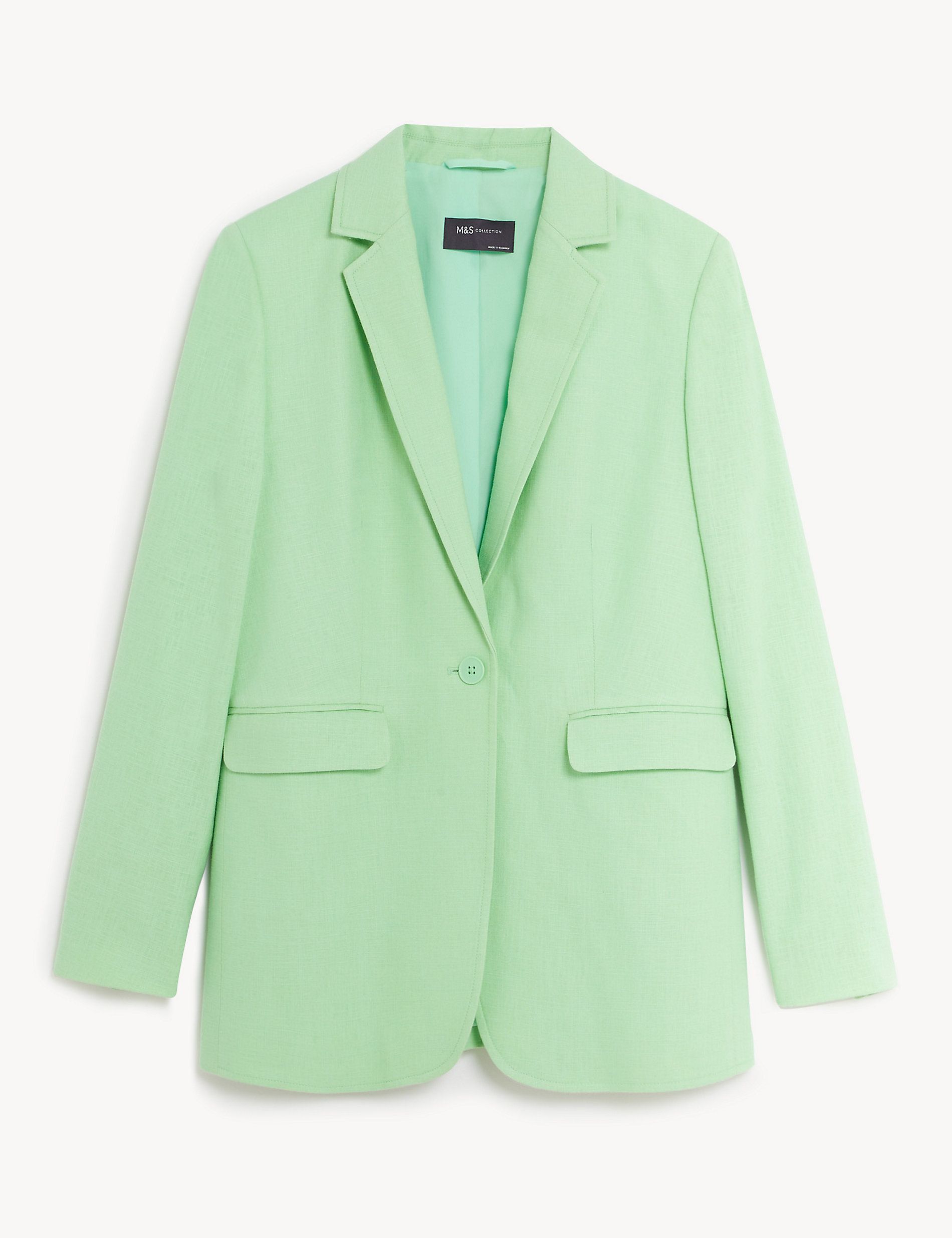 Linen Blend Tailored Single Breasted Blazer | Marks and Spencer ROW