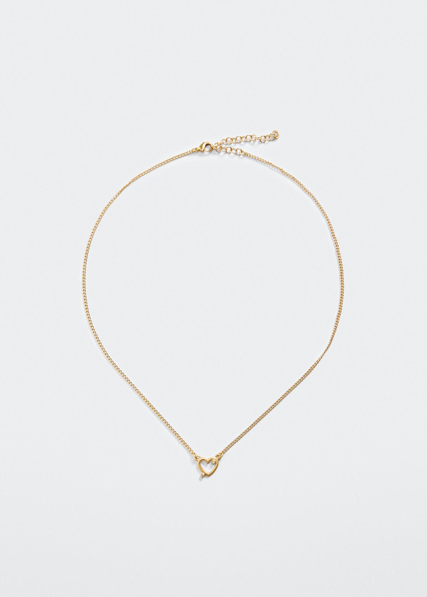 Heart pendant necklace -  Women | Mango USA | MANGO (US)